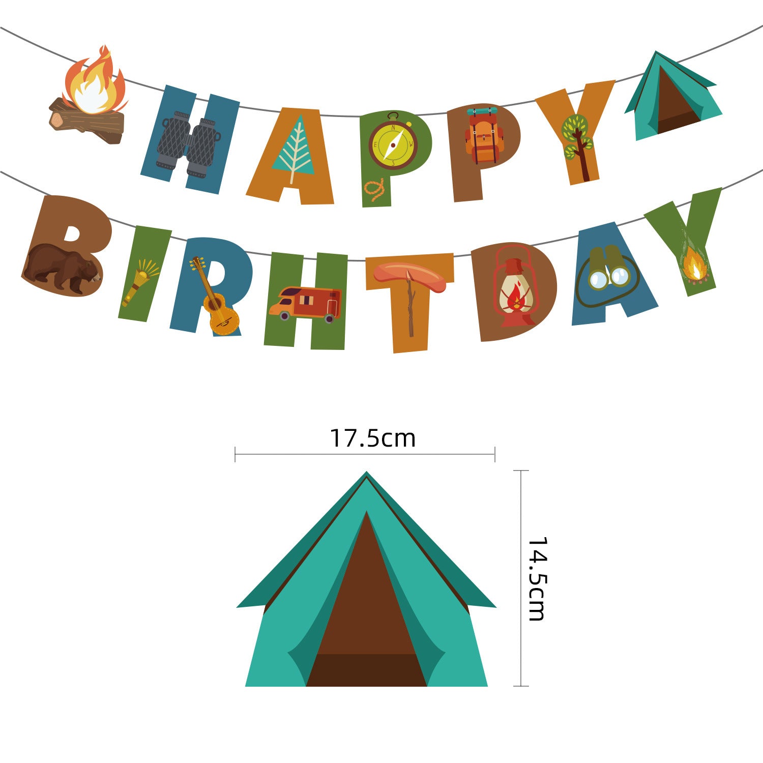 Wholesale Dinosaur Theme Party Birthday Flag Decoration